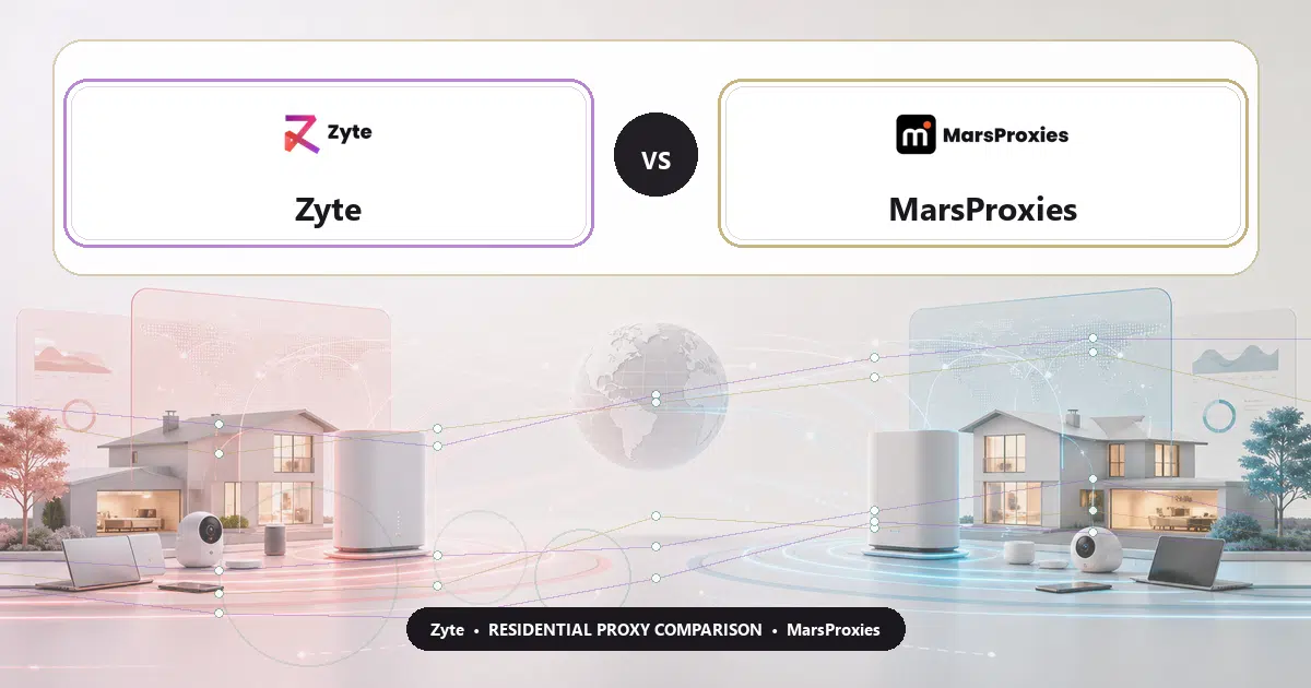 Zyte versus MarsProxies residential proxy comparison