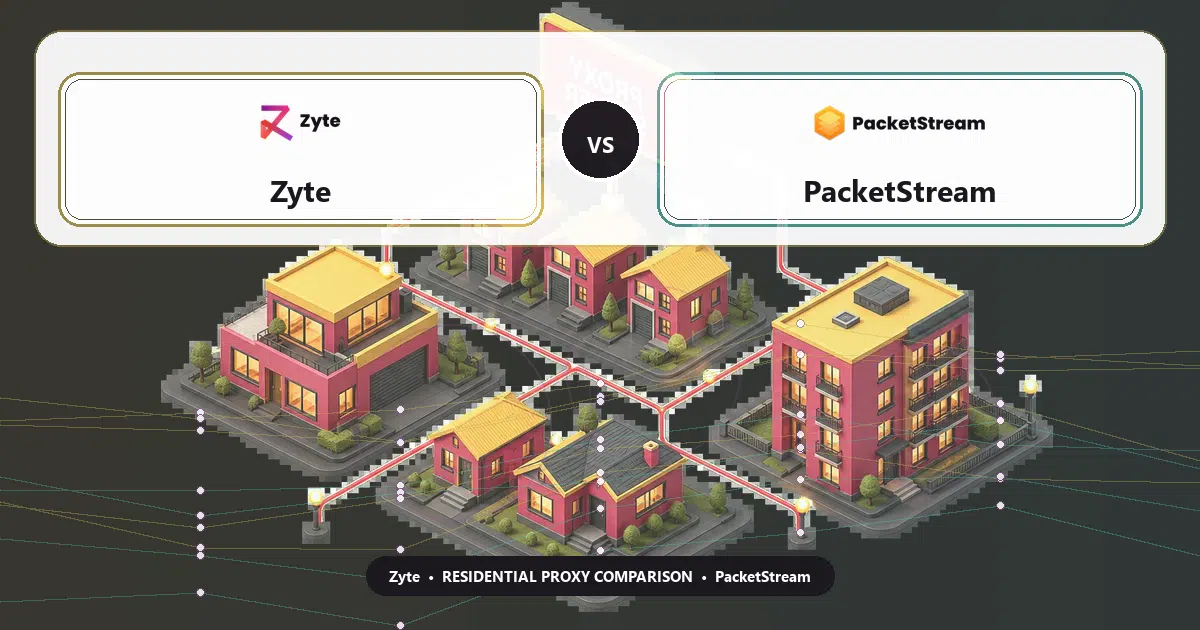 Zyte versus PacketStream residential proxy comparison