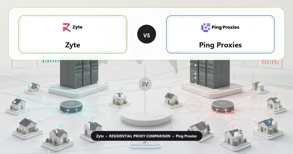 Zyte versus Ping Proxies residential proxy comparison