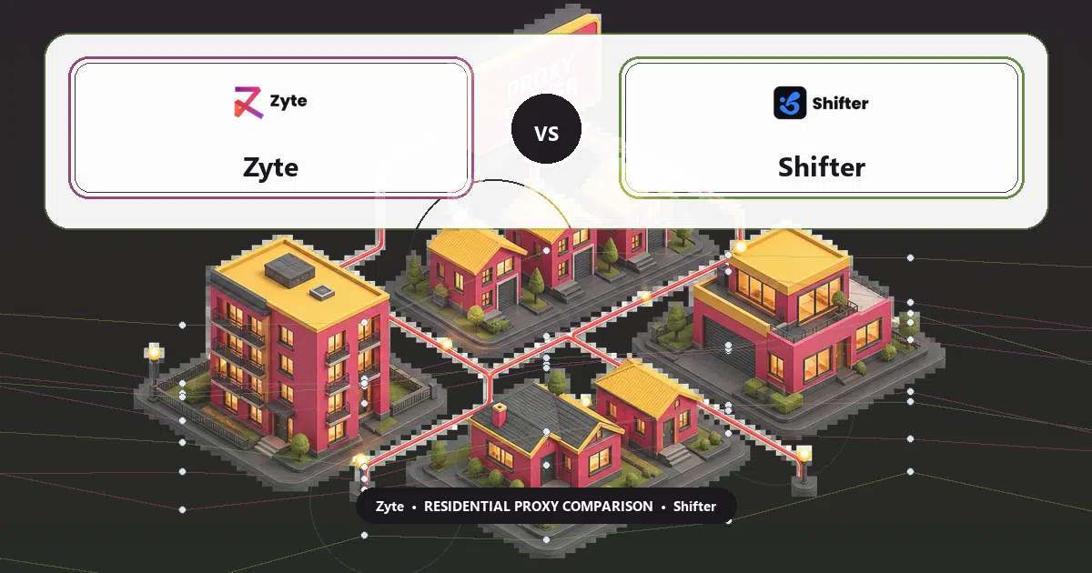 Zyte versus Shifter residential proxy comparison