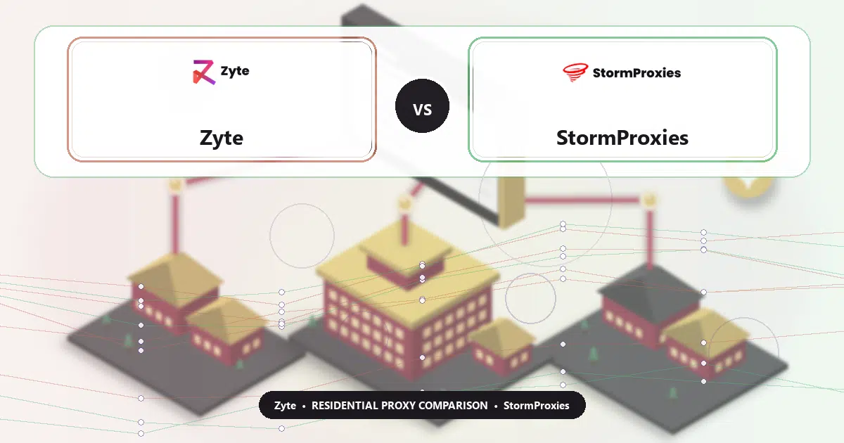 Zyte versus StormProxies residential proxy comparison