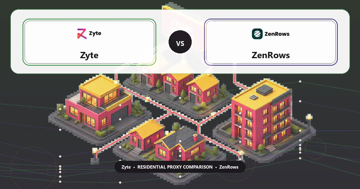 Zyte versus ZenRows residential proxy comparison