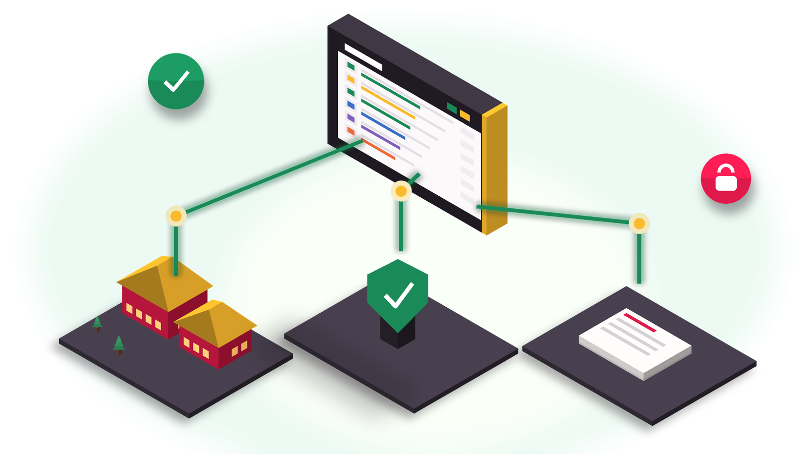 Isometric illustration of consent-based residential proxy sourcing